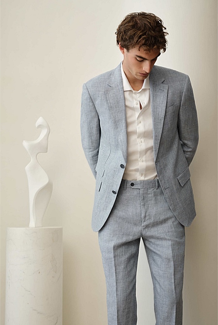 Textured Linen Blazer