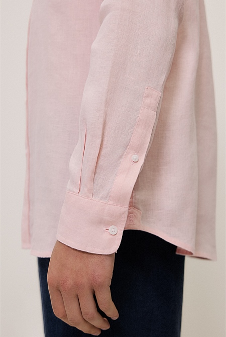 Regular Fit Linen Classic Long Sleeve Shirt