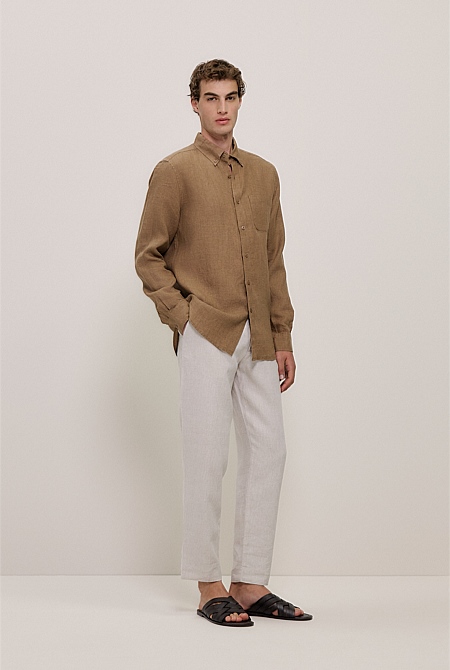 Linen Relaxed Tailored Pant
