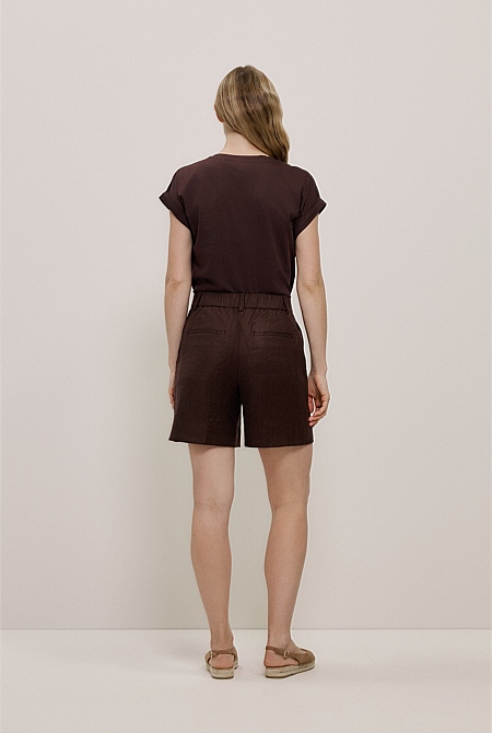 Stretch Linen Blend Short