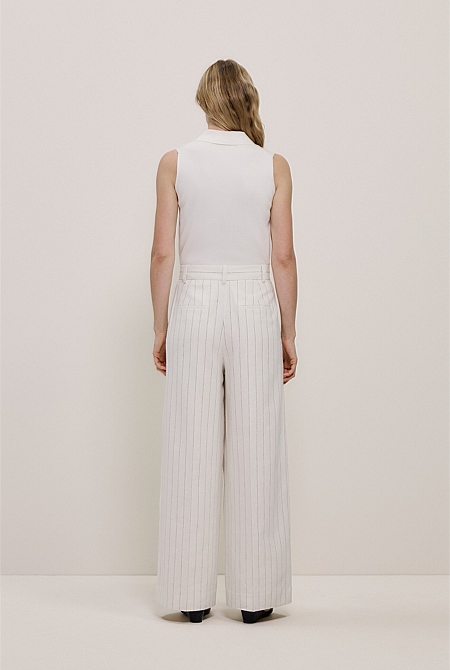 Linen Cotton Pinstripe Pant