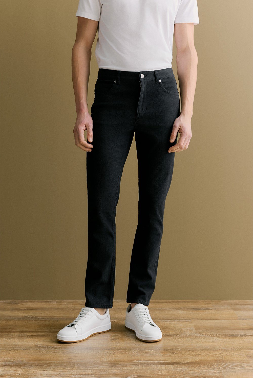 Black Organically Grown Cotton Modern Slim Black Wash Jean MEN