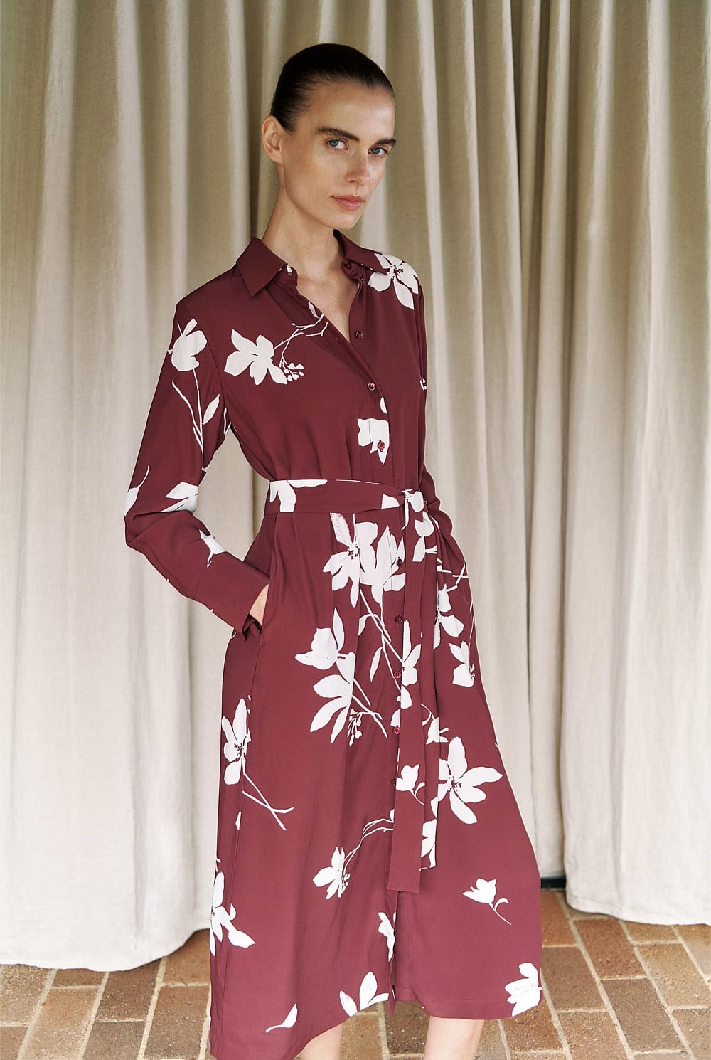 strapless open back dress Ulla Popken Shirt Dress Red | Plus Size Dresses main image 0
