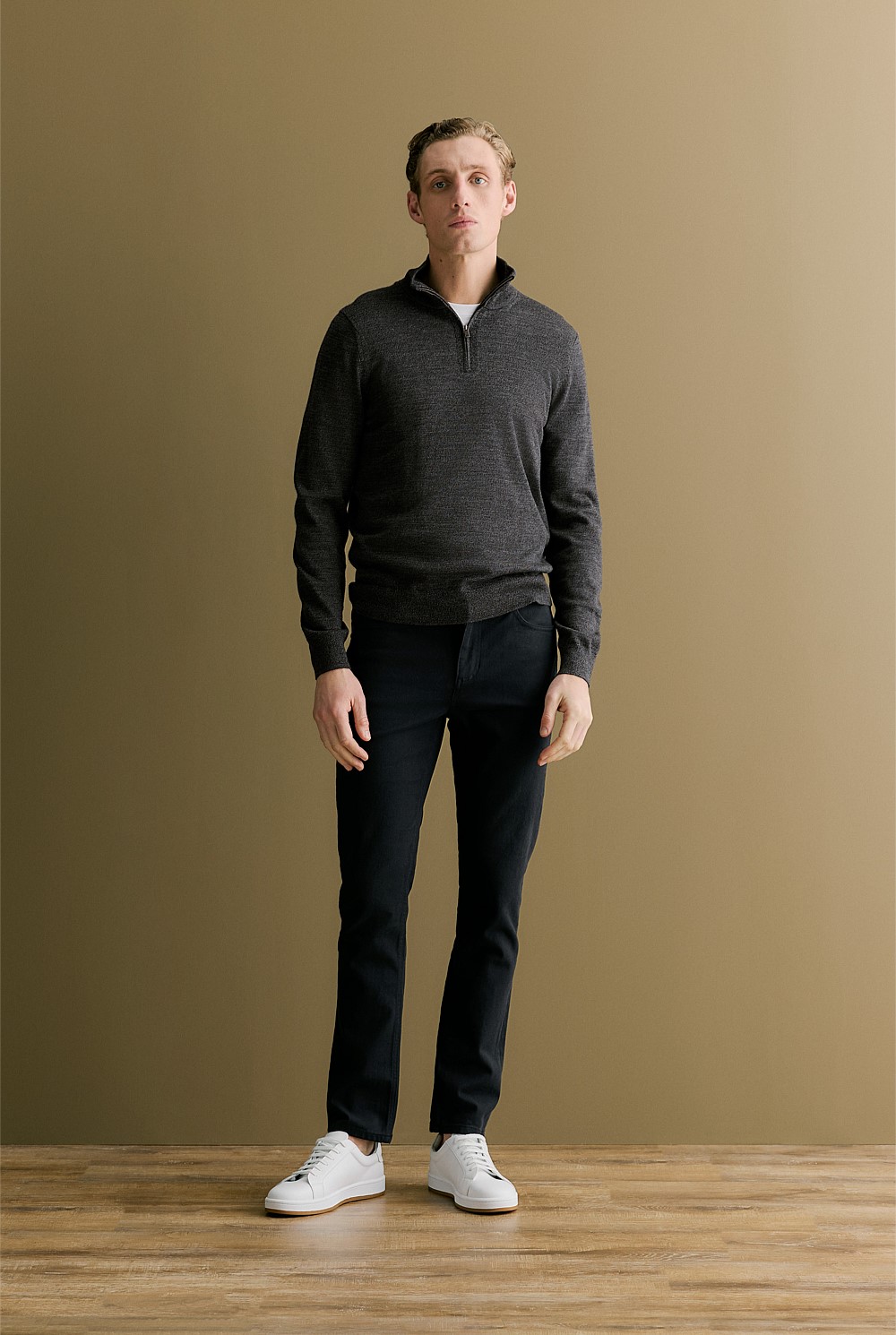 Black Organically Grown Cotton Modern Slim Black Wash Jean MEN