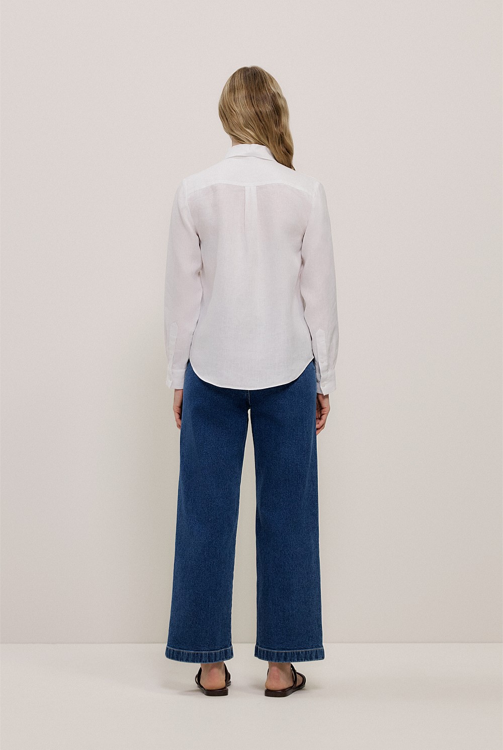 White Linen Classic Shirt - WOMEN The Linen Edit | Trenery