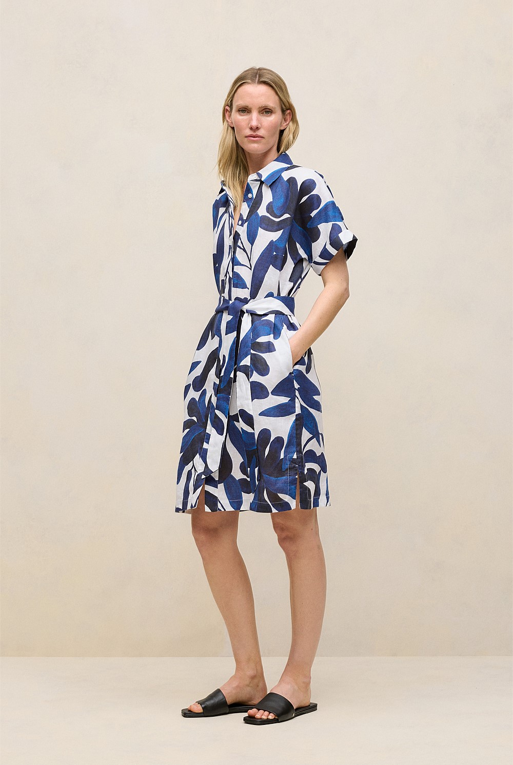 marea shirt dress Marea Flounce Shirt Dress